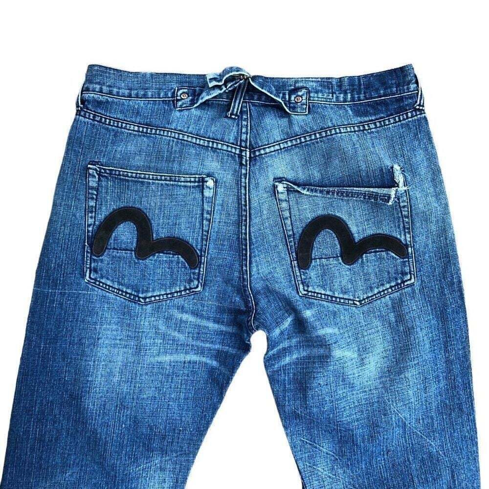 RARE Harris Tweed X Evisu Embroidered Jeans Size 36